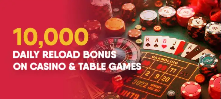 Casino and Table Games Daily Reload Bonus